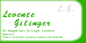 levente gilinger business card